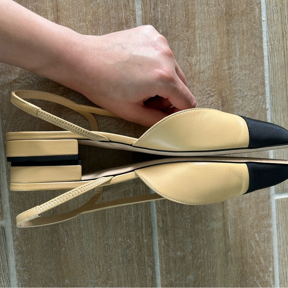 Worn Once Chanel Slingback Size 40 - Picture 3 of 8